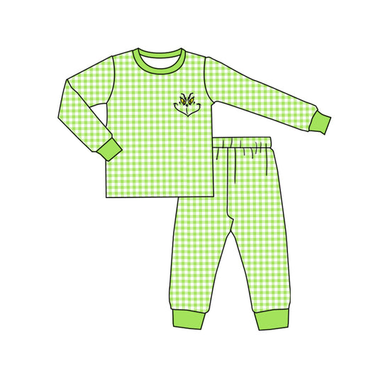 No moq BLP0606  Pre-order Size 3-6m to 7-8t baby boy clothes long sleeve top with trousers kids autumn set