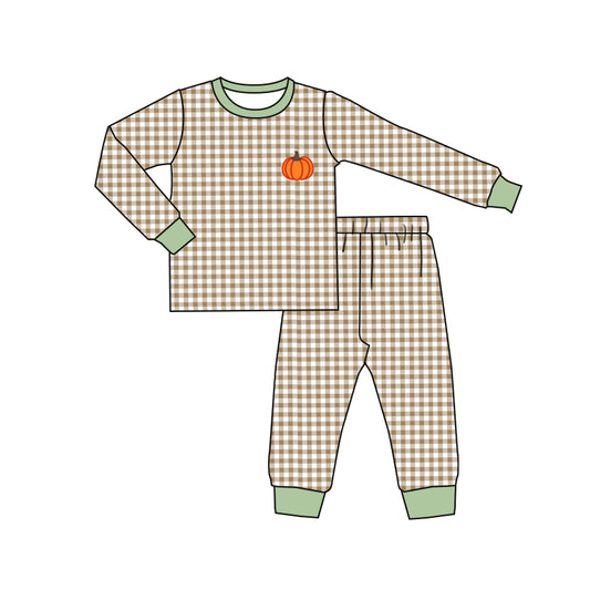 No moq BLP0608  Pre-order Size 3-6m to 7-8t baby boy clothes long sleeve top with trousers kids autumn set