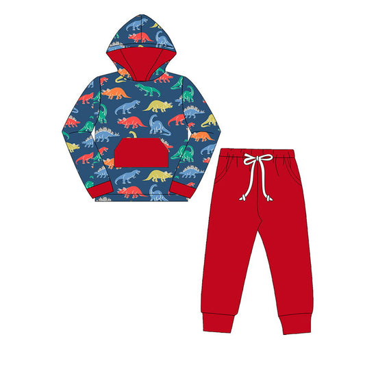 No moq BLP0637 Pre-order Size 3-6m to 7-8t baby boy clothes long sleeve top with trousers kids autumn set
