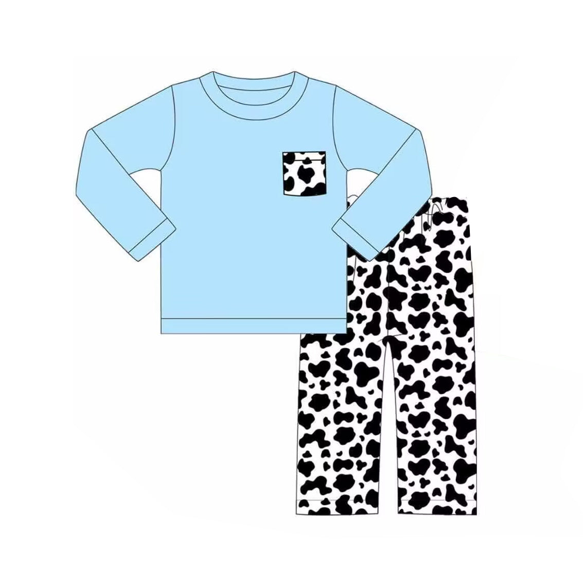 No moq BLP0644 Pre-order Size 3-6m to 7-8t baby boy clothes long sleeve top with trousers kids autumn set
