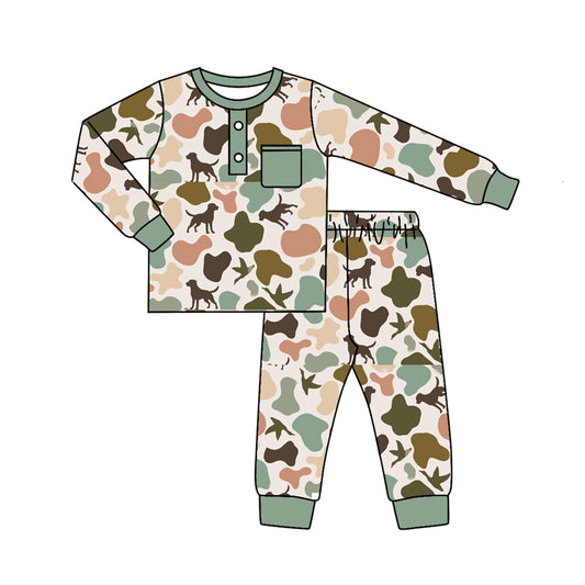 No moq BLP0669 Pre-order Size 3-6m to 7-8t baby boy clothes long sleeve top with trousers kids autumn set