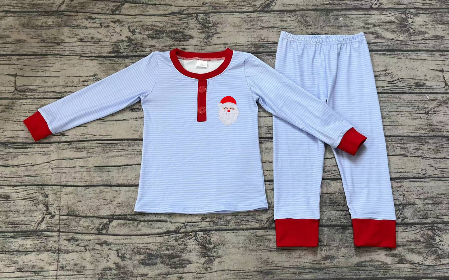 No moq BLP0677  Pre-order Size 3-6m to 7-8t baby boy clothes embroidery long sleeve top with trousers kids autumn set