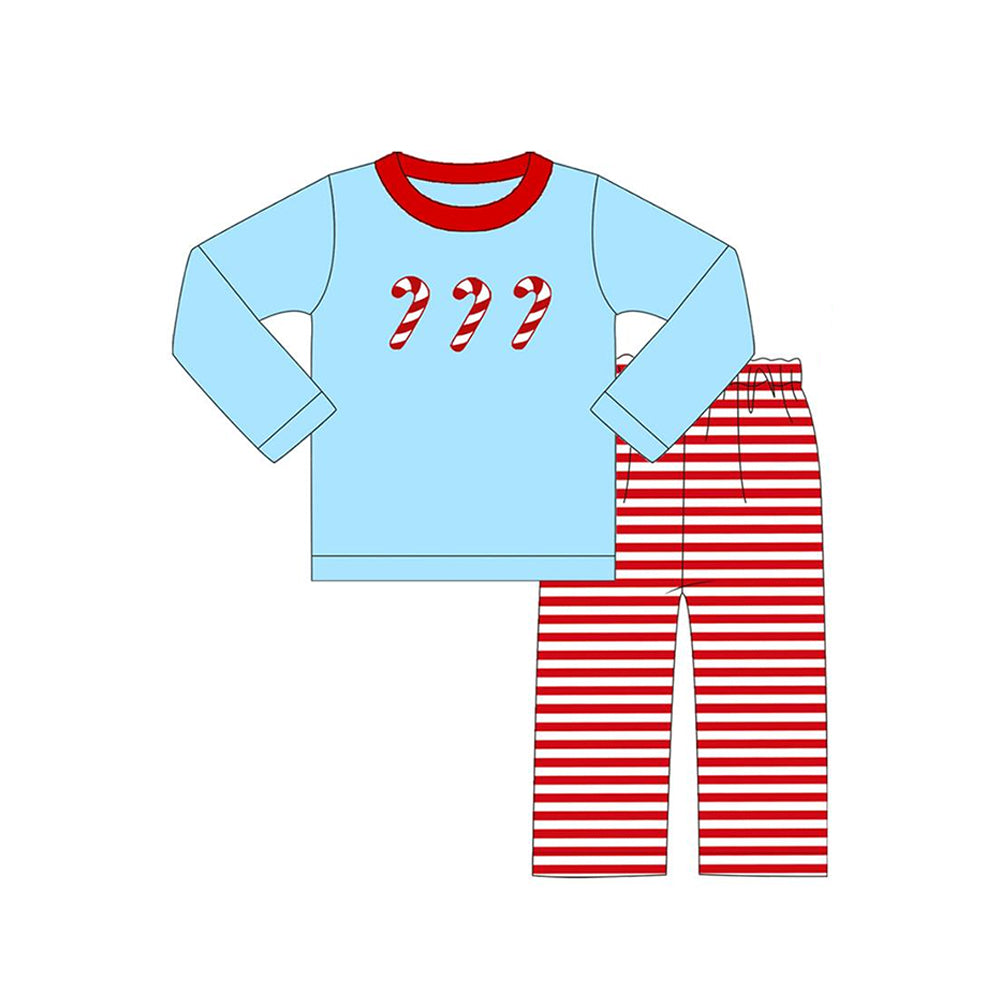 No moq BLP0697 Pre-order Size 3-6m to 7-8t baby boy clothes long sleeve top with trousers kids autumn set