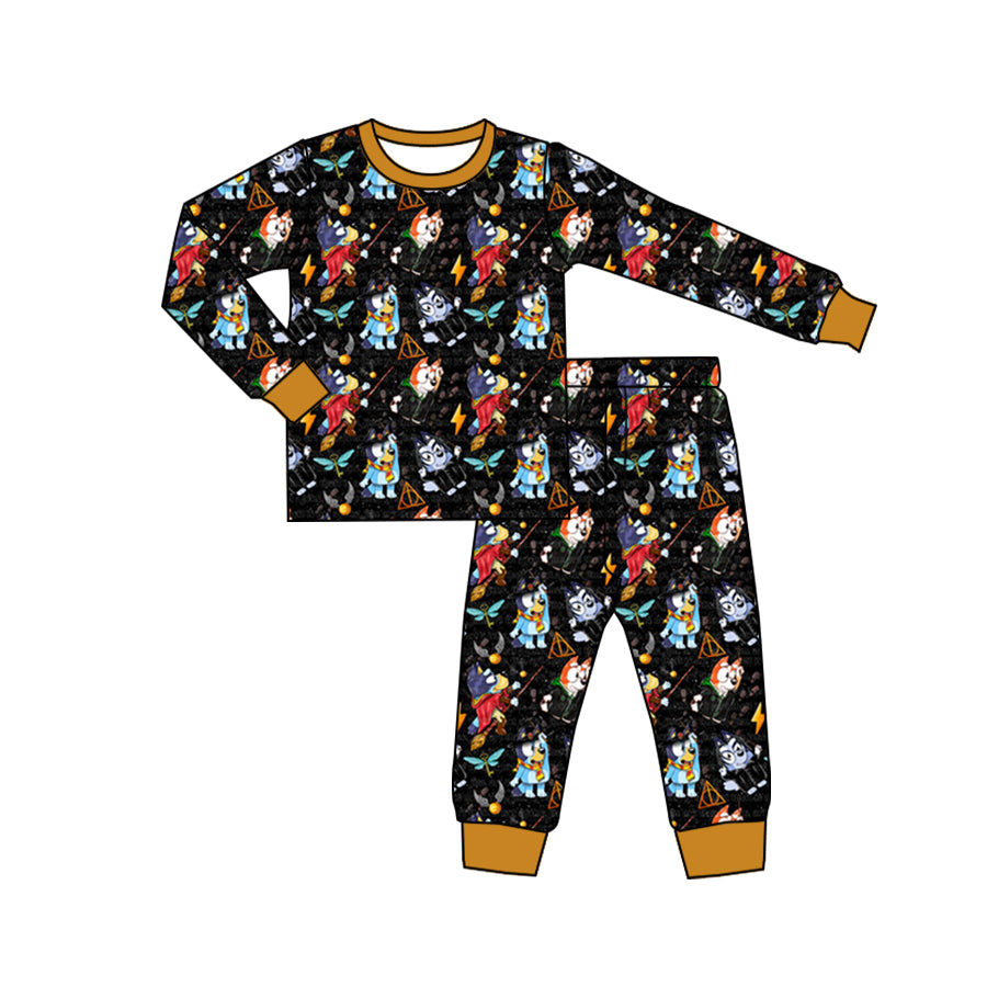 No moq BLP0719 Pre-order Size 3-6m to 7-8t baby boy clothes long sleeve top with trousers kids autumn set