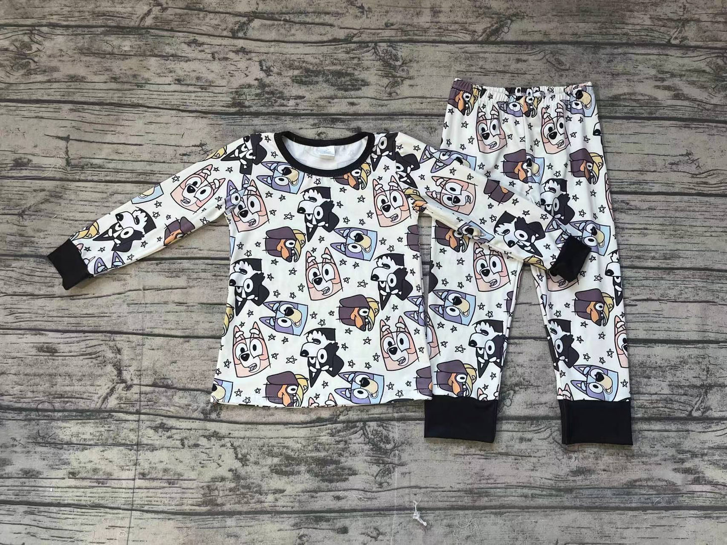 No moq BLP0720 Pre-order Size 3-6m to 7-8t baby boy clothes long sleeve top with trousers kids autumn set