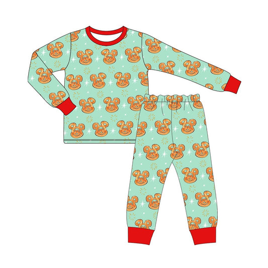 No moq BLP0732  Pre-order Size 3-6m to 7-8t baby boy clothes long sleeve top with trousers kids autumn set