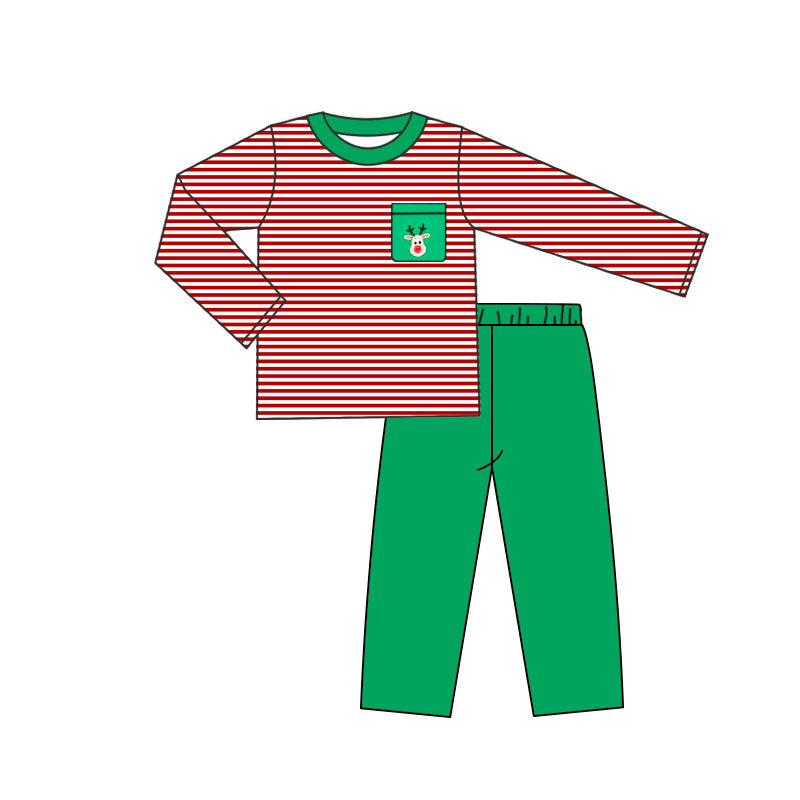 No moq BLP0734  Pre-order Size 3-6m to 7-8t baby boy clothes long sleeve top with trousers kids autumn set