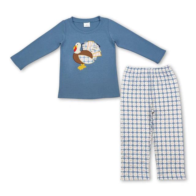 RTS Sibling Thanksgiving Turkey Girls Boys Rompers Dresses Clothes Sets