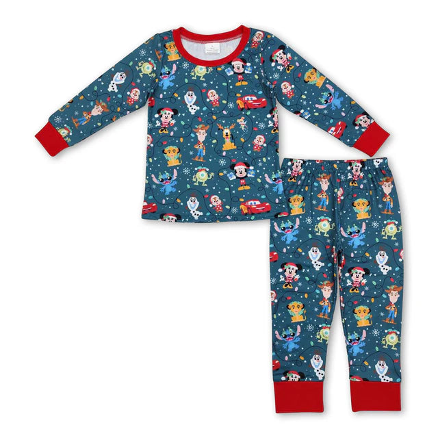 RTS Sibling Baby Boys Christmas Top Pants Pajamas Clothes Sets