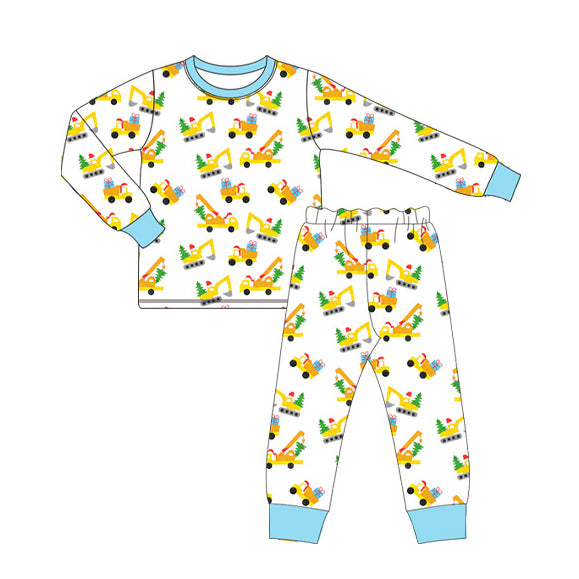 No moq BLP0756 Pre-order Size 3-6m to 7-8t baby boy clothes long sleeve top with trousers kids autumn set