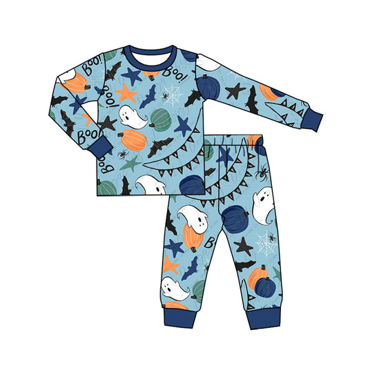 No moq BLP0775 Pre-order Size 3-6m to 7-8t baby boy clothes long sleeve top with trousers kids autumn set