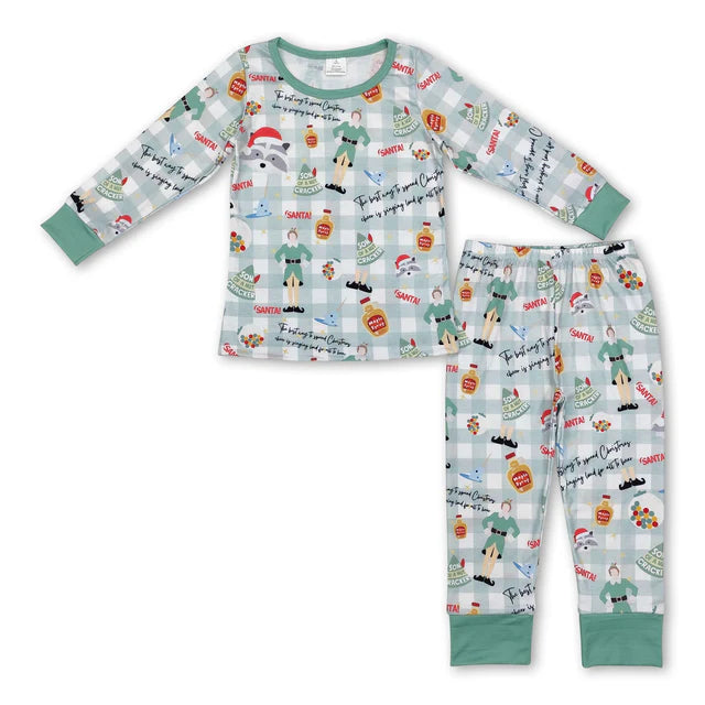 RTS Sibling Baby Kids Christmas  Top Pant Pajamas Clothes Sets