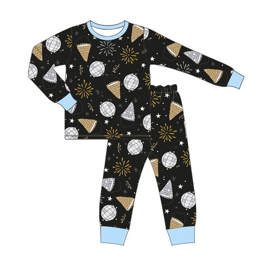 No moq BLP0812  Pre-order Size 3-6m to 7-8t baby boy clothes long sleeve top with trousers kids autumn set