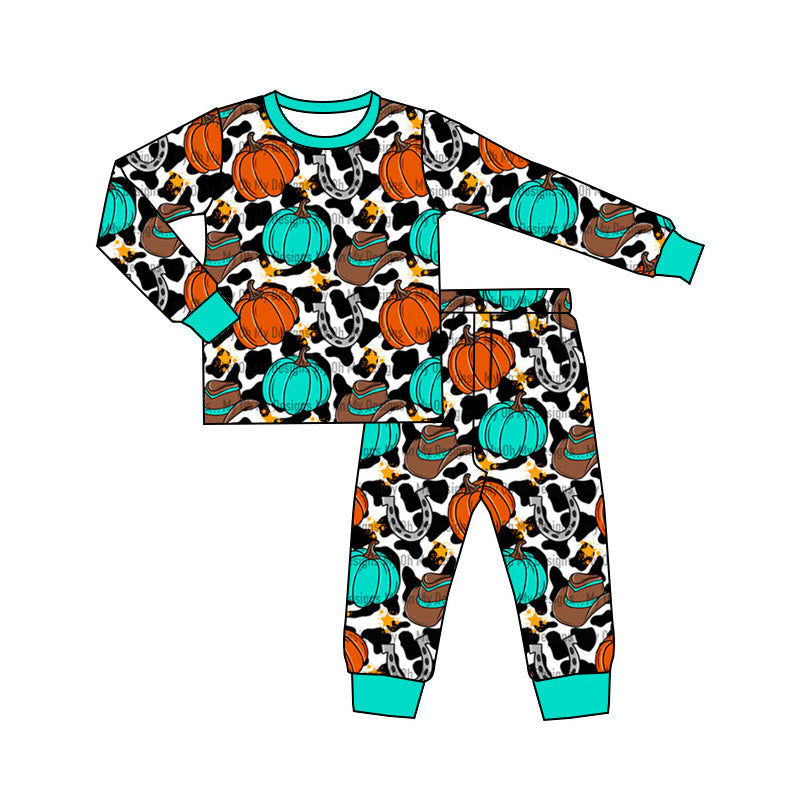 No moq BLP0814 Pre-order Size 3-6m to 14-16t baby boy clothes long sleeve top with trousers kids autumn set