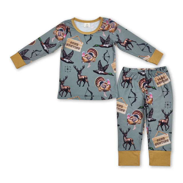 USA Warehouse (IN STOCK) Baby Girls Plaid Top Pants Pajamas Set