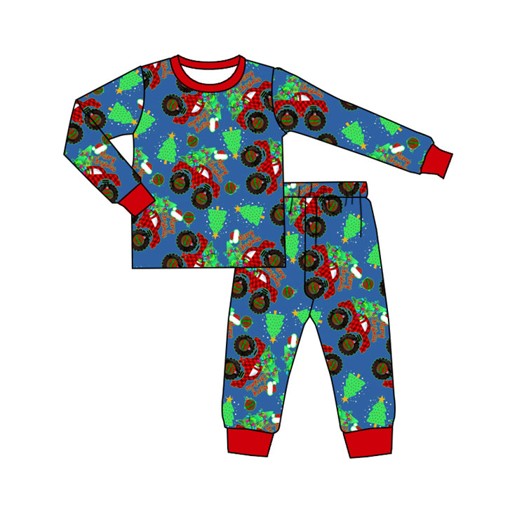 No moq BLP0827 Pre-order Size 3-6m to 14-16t baby boy clothes long sleeve top with trousers kids autumn set