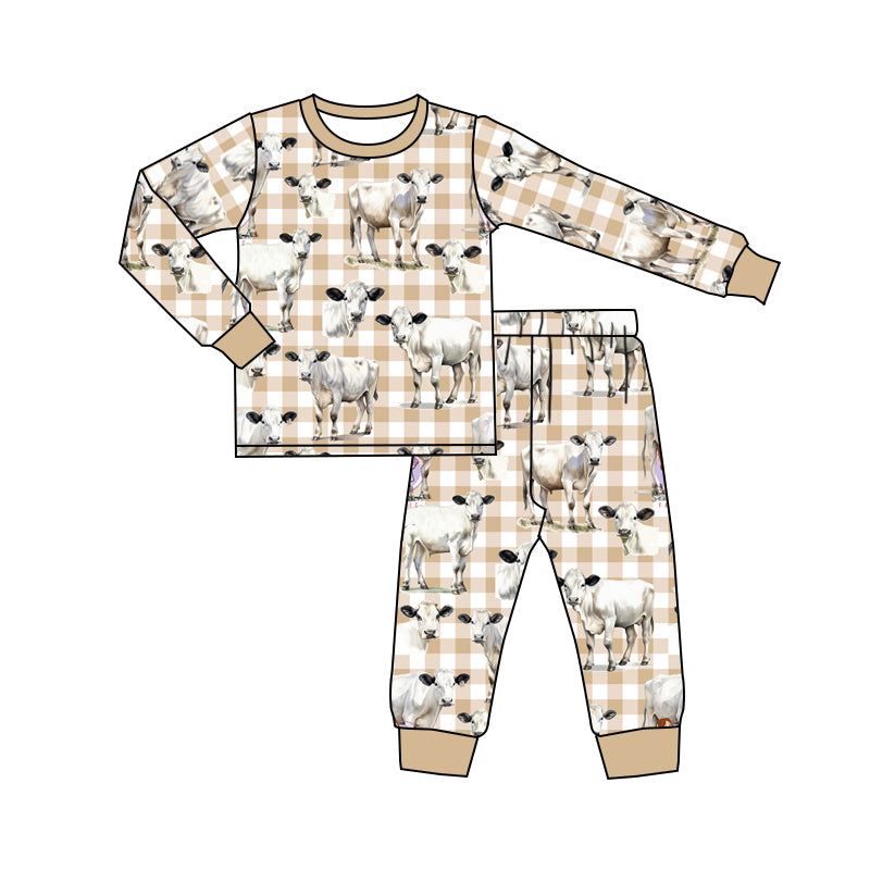 No moq BLP0845  Pre-order Size 3-6m to 14-16t baby boy clothes long sleeve top with trousers kids autumn set