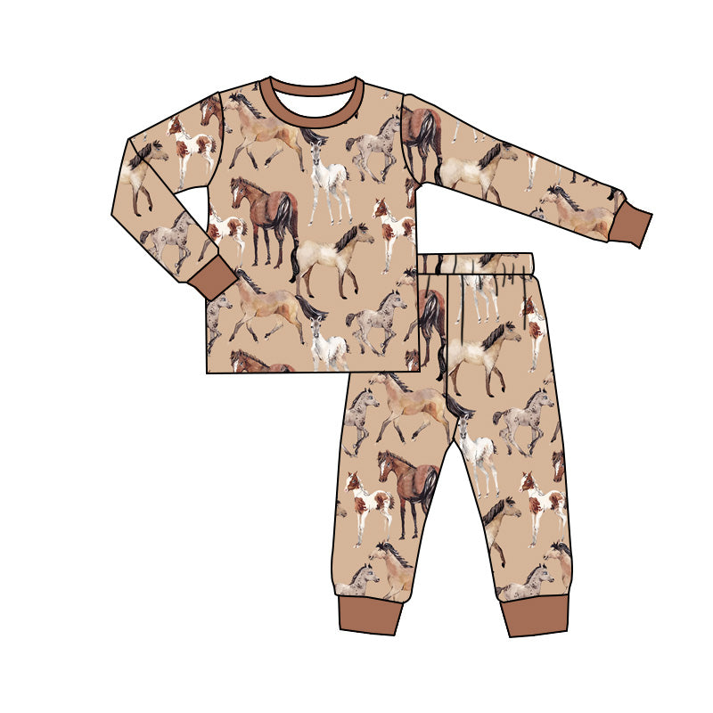 No moq  BLP0852 Pre-order Size 3-6m to 14-16t baby boy clothes long sleeve top with trousers kids autumn set