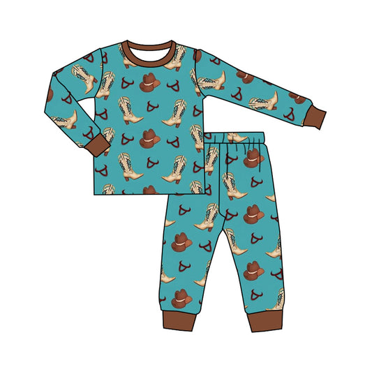 No moq  BLP0872  Pre-order Size 3-6m to 14-16t baby boy clothes long sleeve top with trousers kids autumn set