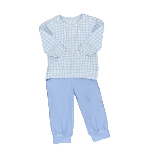 No moq BLP0889 Pre-order Size 3-6m to 14-16t baby boy clothes long sleeve top with trousers kids autumn set