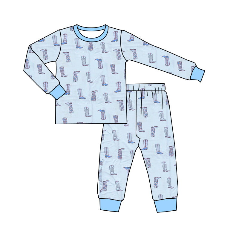 No moq BLP0901 Pre-order Size 3-6m to 14-16t baby boy clothes long sleeve top with trousers kids autumn set