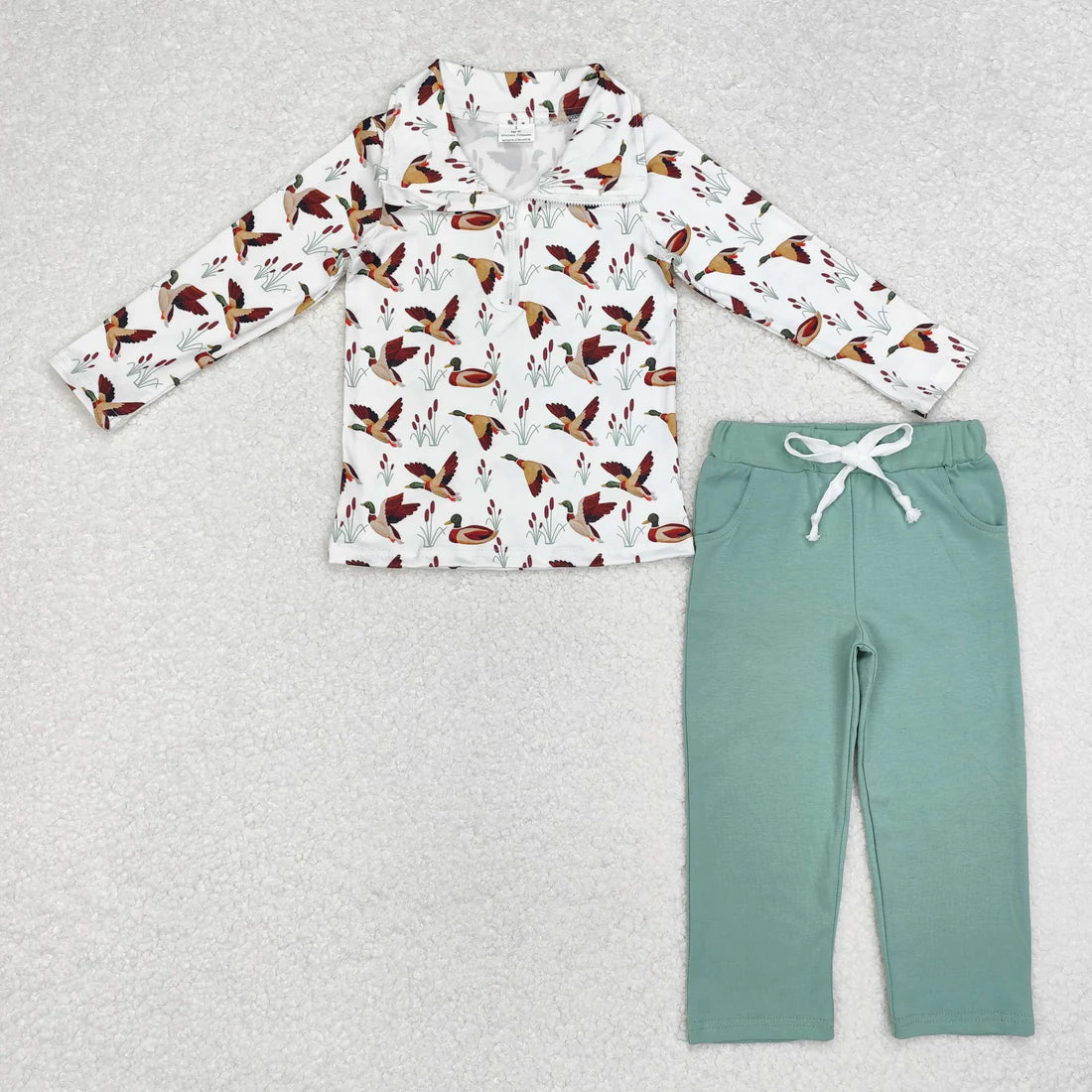 10.2 RTS Sibling Baby Kids Fall Flowers Leopard Pullovers Pockets Legging Pants Clothing Sets