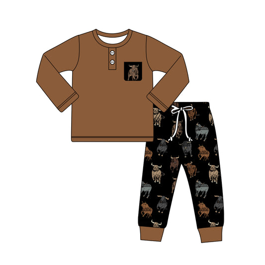 No moq BLP0923  Pre-order Size 3-6m to 14-16t baby boy clothes long sleeve top with trousers kids autumn set