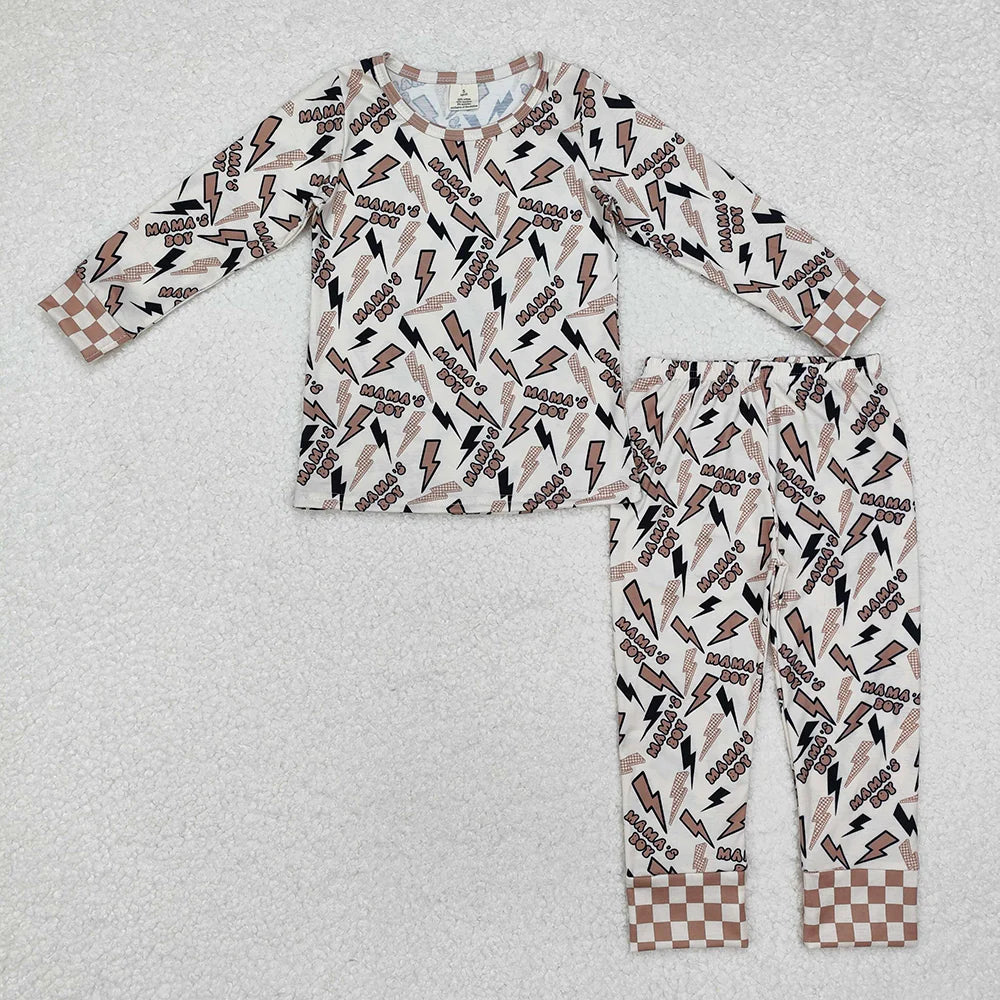 2.4 RTS Sibling Baby Girls Boys Mama's Girl Boy Bamboo Pajamas Clothes Sets