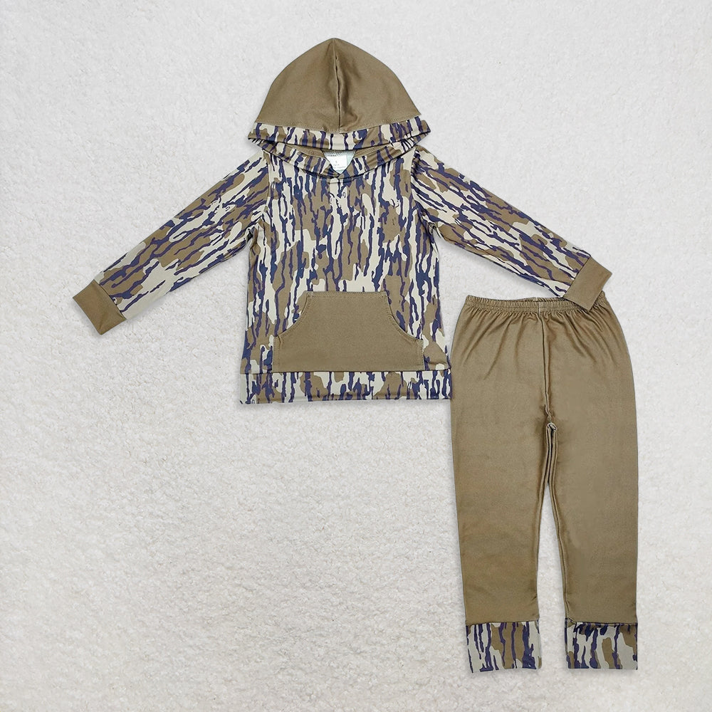 USA Warehouse (IN STOCK)  Kids Boys Camo Hoodie Pants Clothing Set Comfortable And Stylish Outfit for Children