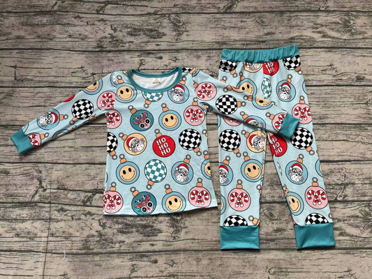 BLP0992 Baby Boys Christmas Smile Disco Shirt Pants Pajamas Clothes Sets Preorder