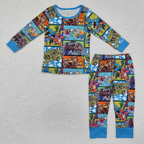 11.11 RTS Sibling Baby Boys Cartoon Kid Animals Bamboo Pant Pajamas Sets Zipper Footie Rompers