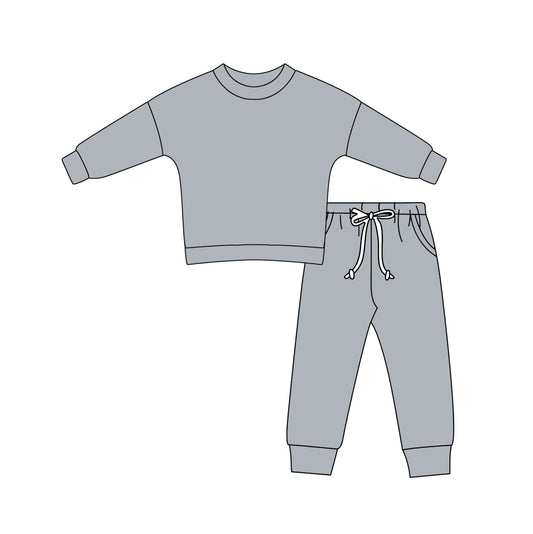 BLP1053 Baby Boys Grey Cotton Shirts Pants Clothes Sets