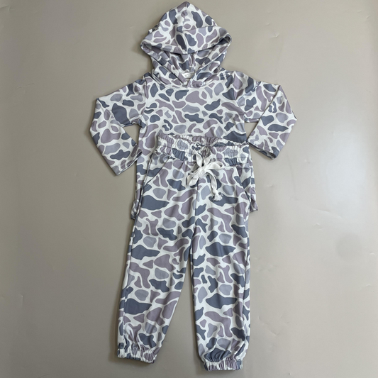 BLP1062Baby Boys Camouflage Hooded Top Jogger Pants Outfits Clothes Sets