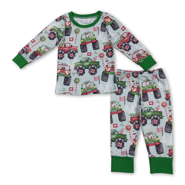 RTS Sibling Baby Boys  Christmas Pajamas Sets
