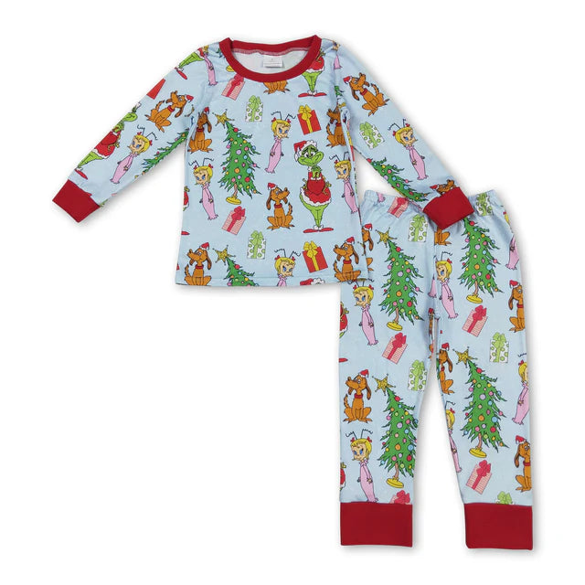 RTS Sibling Baby Boys  Christmas Pajamas Sets