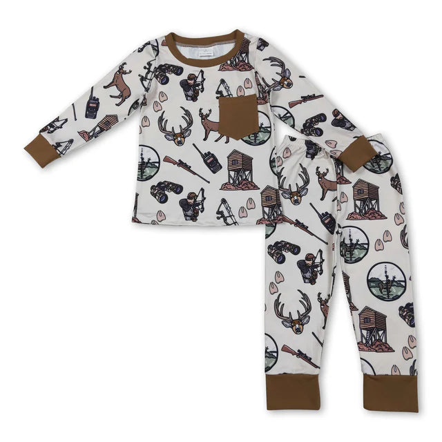 USA Warehouse (IN STOCK) Baby Girls Plaid Top Pants Pajamas Set