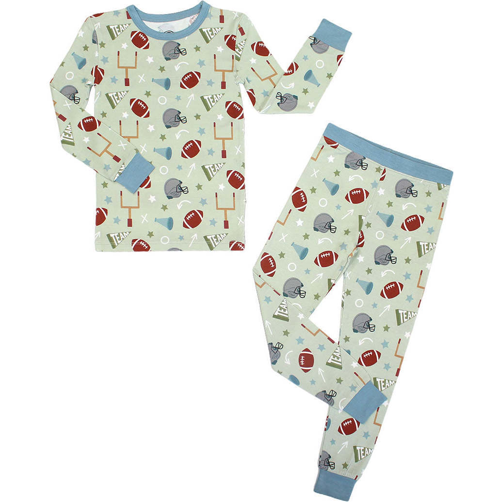10.23 (Pre Order) No moq BLP1355 PRE-ORDER Baby Boys Footballs Top Pants Team Pajamas Sets