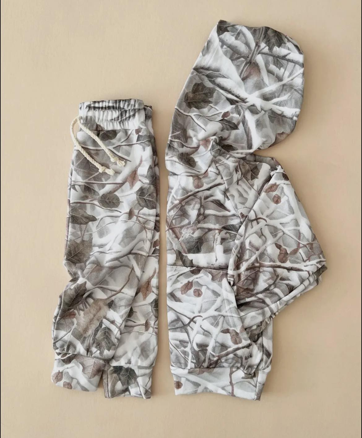 11.19 BLP1400 Pre order No Moq Baby Boys Southern Leaves Camo Pockets Hoodie Jogger Clothes Sets