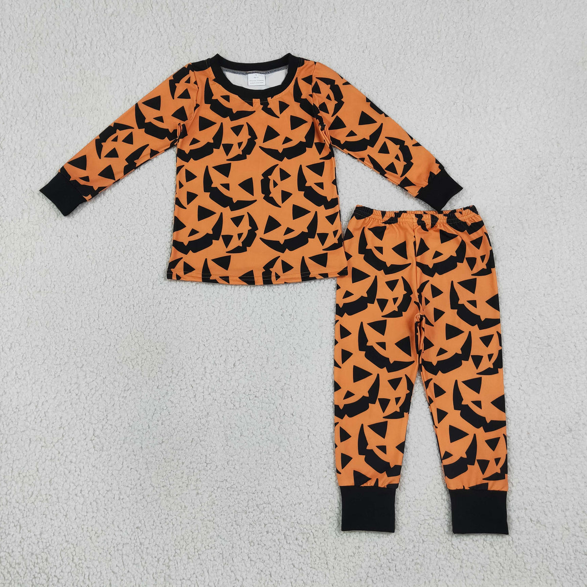 RTS NO MOQ （In stock）milk silk BLP1549 Baby Boys Ghost Pumpkins Top Pant Halloween Pajamas Set