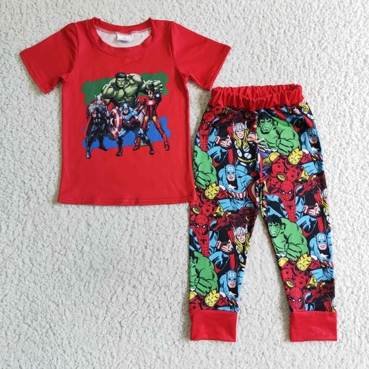BSPO0021 Baby boys cartoon hero pants clothes sets