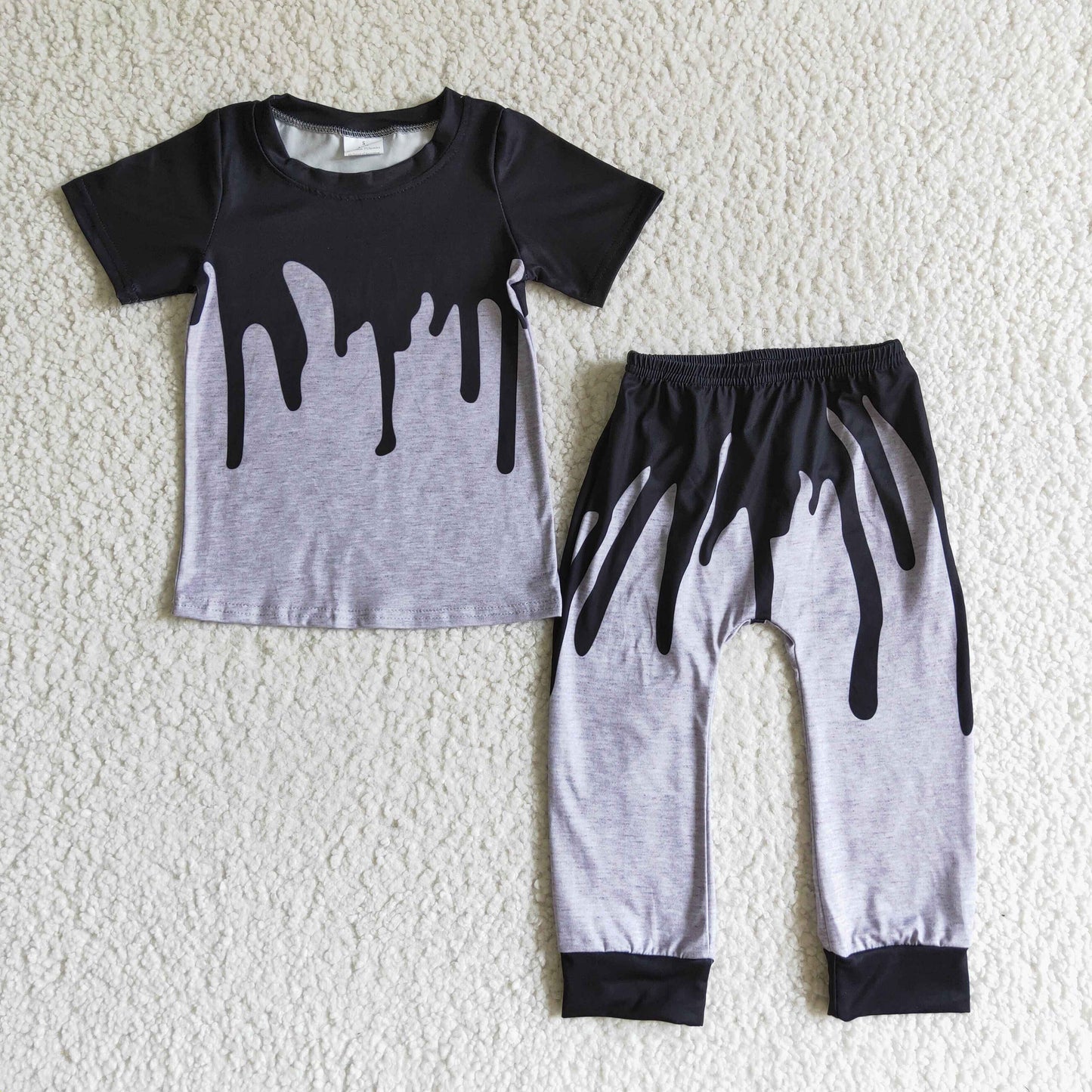 BSPO0029 Kids boyls clothes short sleeves top with trousers set-promotion 2024.8.17 $5.5