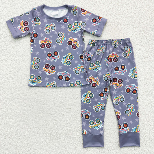 BSPO0039 Kids boys clothes short sleeves top with trousers set-promotion 2024.7.6 $5.5