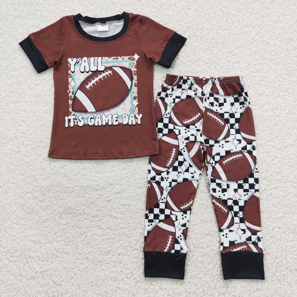 11.13 RTS Sibling Baby Boys Game Sports Shirts Pants Outfits Sets
