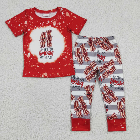 BSPO0079  Kids boys clothes short sleeves top with trousers set-promotion 2024.7.13 $5.5