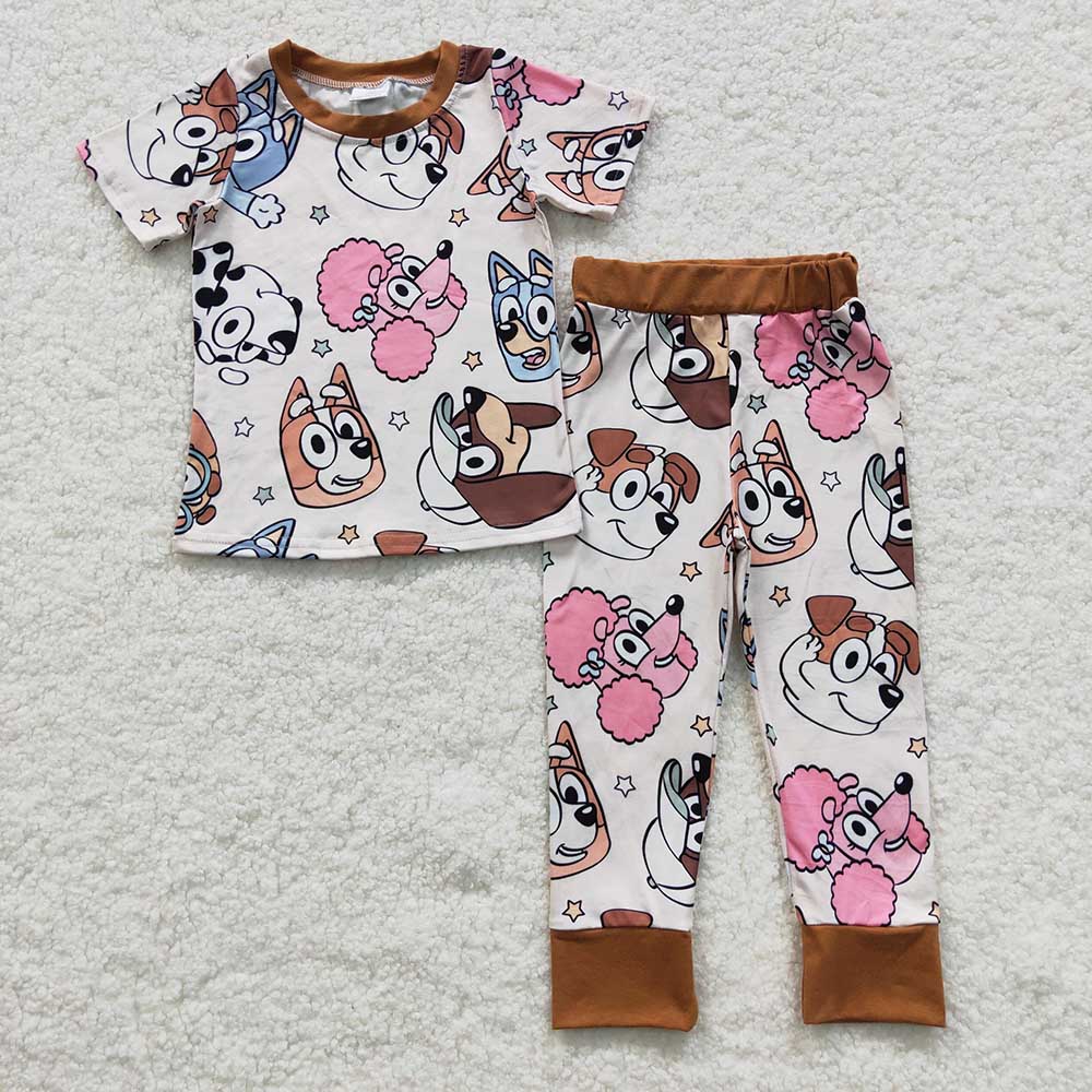 12.24 RTS Sibling Baby Boys Short Sleeve Tee Shirts Pants Pajamas Clothes Sets