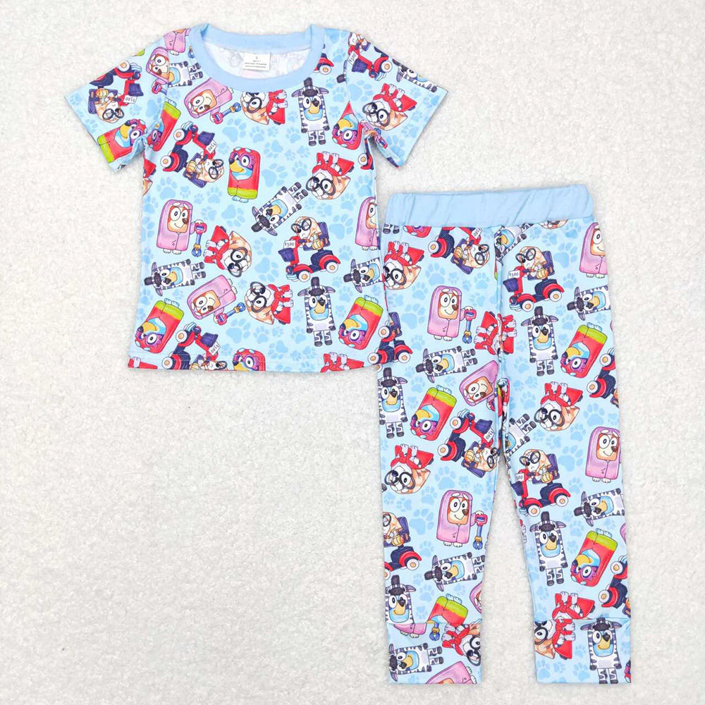 12.24 RTS Sibling Baby Boys Short Sleeve Tee Shirts Pants Pajamas Clothes Sets