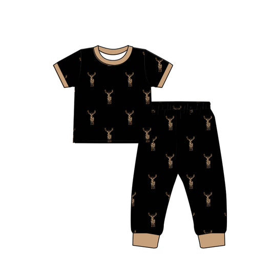 BSPO0440  Pre-order baby boy clothes short sleeve top with trousers kids summer set