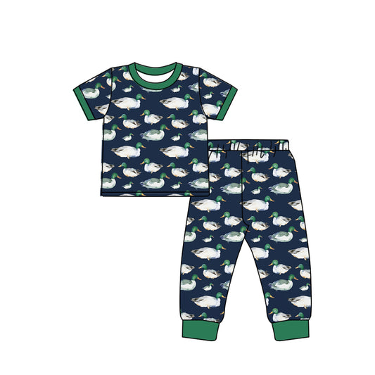 BSPO0441  Pre-order baby boy clothes short sleeve top with trousers kids summer set