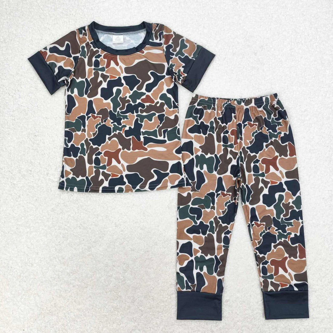 2.6 RTS Sibling Baby Boys Camouflage Hunting Bamboo Shirt Pants Pajamas Clothes Sets