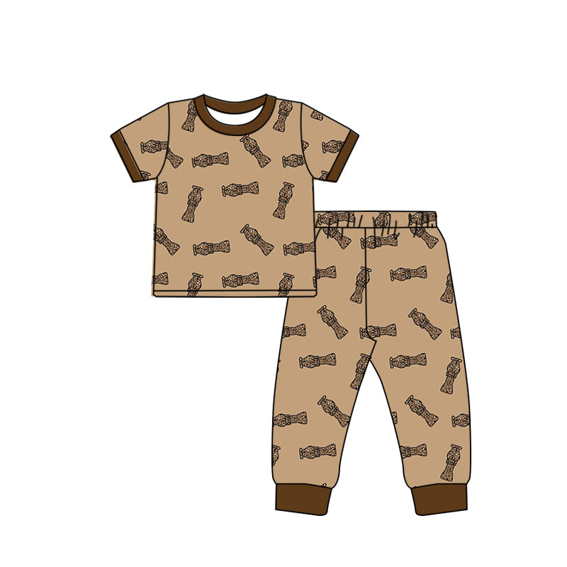 BSPO0444  Pre-order baby boy clothes short sleeve top with trousers kids summer set
